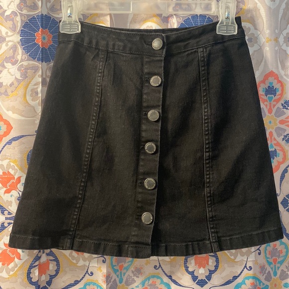 Parisian Dresses & Skirts - Parisian black denim button skirt
